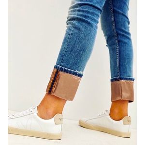 Anthropologie Pilcro Satin-Trimmed Straight Jeans